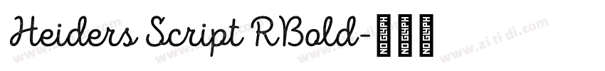 Heiders Script RBold字体转换